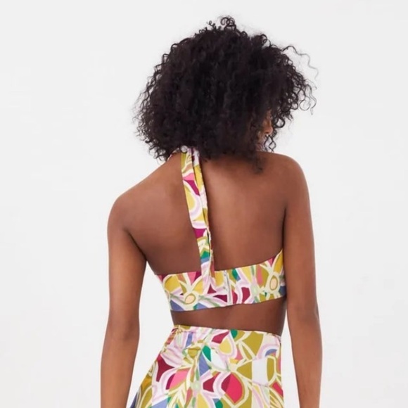 NWT For Love And Lemons THORA CROP TOP - GREEN - Medium - Picture 2 of 7